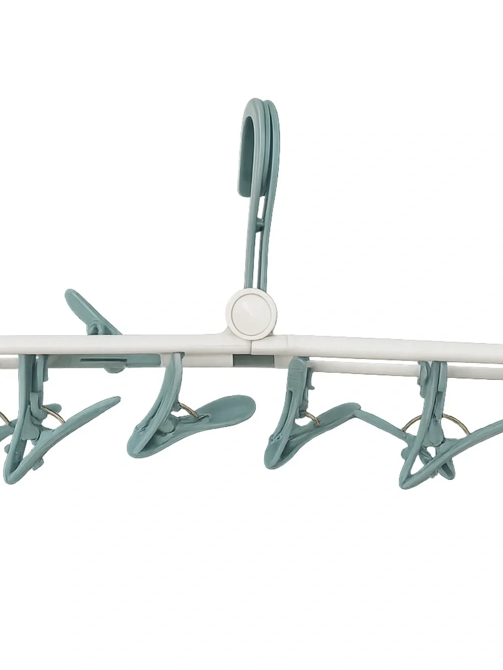 Multi-Clip Hanging Dryer Rack in Light Blue